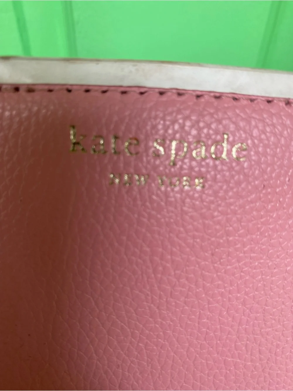 kate spade pink and white leather crossbody bag